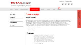 Retail Customer Insights Company - Retail Maxim