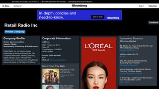 Retail Radio Inc: Company Profile - Bloomberg