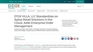 DTLR VILLA, LLC Standardizes on Aptos Retail Solutions in the Cloud ...