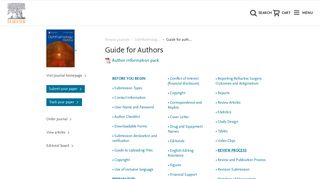 Guide for authors - Ophthalmology Retina - ISSN 2468-6530 - Elsevier