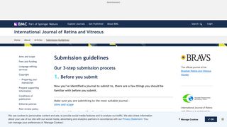 International Journal of Retina and Vitreous | Submission guidelines