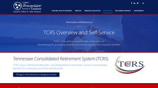 TCRS Overview and Self-Service - Tennessee Department of Treasury