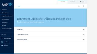 Retirement Directions - Allocated Pension Plan - AMP