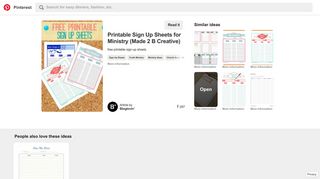 Printable Sign Up Sheets for Ministry (Made 2 B Creative) | Women's ...