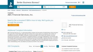 ABC Financial Services, Inc. | Complaints | Better Business Bureau ...
