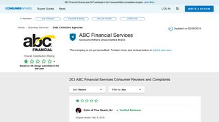 Top 200 Reviews and Complaints about ABC Financial Services