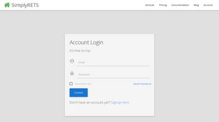 SimplyRETS | Login or Create an Account