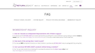membership inquiry - Return Legacy