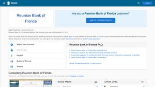 Reunion Bank of Florida: Login, Bill Pay, Customer Service and Care ...