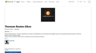 Get Thomson Reuters Eikon - Microsoft Store