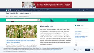 BMC Health Services Research | Home page