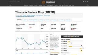 Thomson Reuters Corp (TRI.TO) Quote| Reuters.com