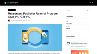 Revcontent Publisher Referral Program: Give 5%, Get 5 ...