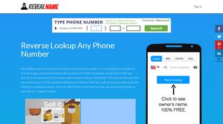 RevealName: Reverse Phone Lookup | 100% FREE, Get Full Name