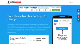Free Phone Number Lookup No Charge | RevealName