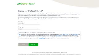 Create your OneTouch Reveal® account