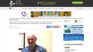 Authorities Reveal Name of Injured Mt. Arlington Officer | TAPinto