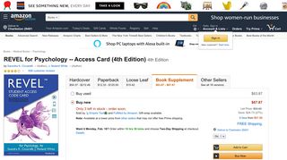 Amazon.com: REVEL for Psychology -- Access Card (4th Edition ...