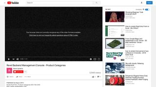 Revel Backend Management Console - Product Categories - YouTube