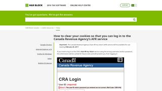 How to clear your cookies so that you can log in to the Canada ...