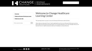 Change Healthcare - Revenue Performance Login