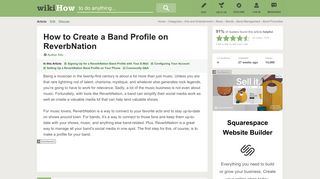 How to Create a Band Profile on ReverbNation: 13 Steps