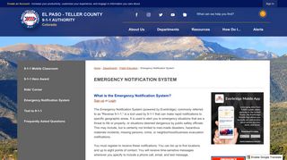 Emergency Notification System | El Paso-Teller County 911, CO