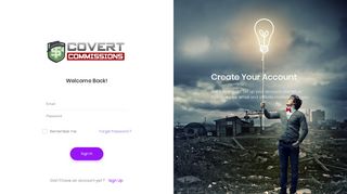 Covert Commissions | Login Page