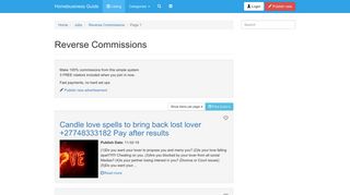 Reverse Commissions (Jobs) - Homebusiness Guide - Resesidan.se