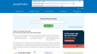 Reverse Phone Lookup and Phone Number Search - PeopleFinders