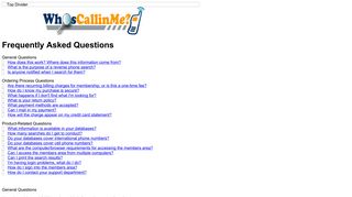 FAQ - WhosCallin.Me