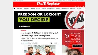 Hacking mobile login tokens tricky but doable, says reverse-engineer ...