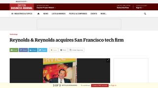 Reynolds & Reynolds has acquired San Francisco tech firm ...