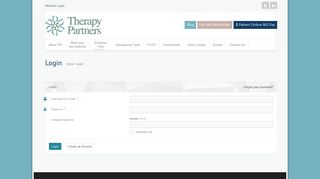 Therapy Partners | Login - Therapy Partners