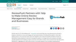 ReviewPush Partners with Yelp to Make Online Review Management ...