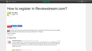 How to register in Reviewstream.com? / myLot