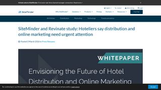 SiteMinder and Revinate study: Hotel distribution and online ...