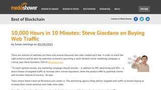 10,000 Hours in 10 Minutes: Steve Giordano on Buying Web Traffic