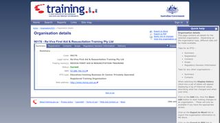 training.gov.au - 90176 - Re:Viva First Aid & Resuscitation Training Pty ...