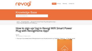 Revogi Support - How to sign up/ log in Revogi WiFi Smart Power Plug ...