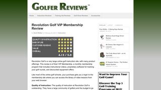 Revolution Golf VIP Membership Review - Golfer Reviews