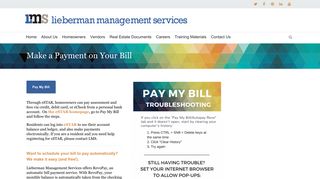 Make a payment on your bill | Lieberman Management