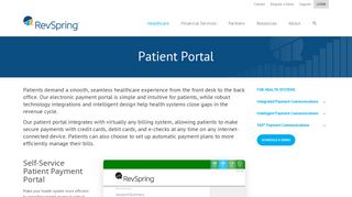 Self-Service Patient Portal for Hospitals | RevSpring