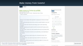 Make money from tweets!
