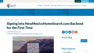 Signing into NewMexicoHomeSearch.com Backend for the First Time ...