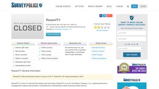RewardTV Ranking and Reviews - SurveyPolice