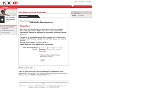 HSBC MasterCard® Online Access Login