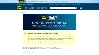 Best Buy Reward Zone™ Program - Terms And Conditions Visa®