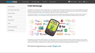 Free Mobile Recharge at Rewardbase