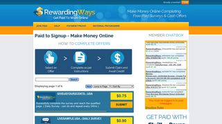 Daily Paid Cash Surveys - Rewarding Ways - Paid to Signup - Make ...